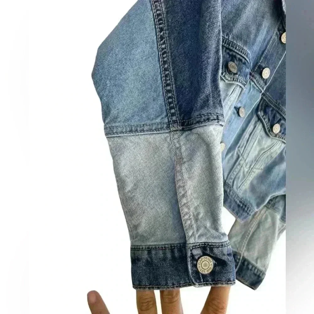 Gap Teen Girls Dolman Cropped Denim Jean dual color  Retro Jacket sz M preloved